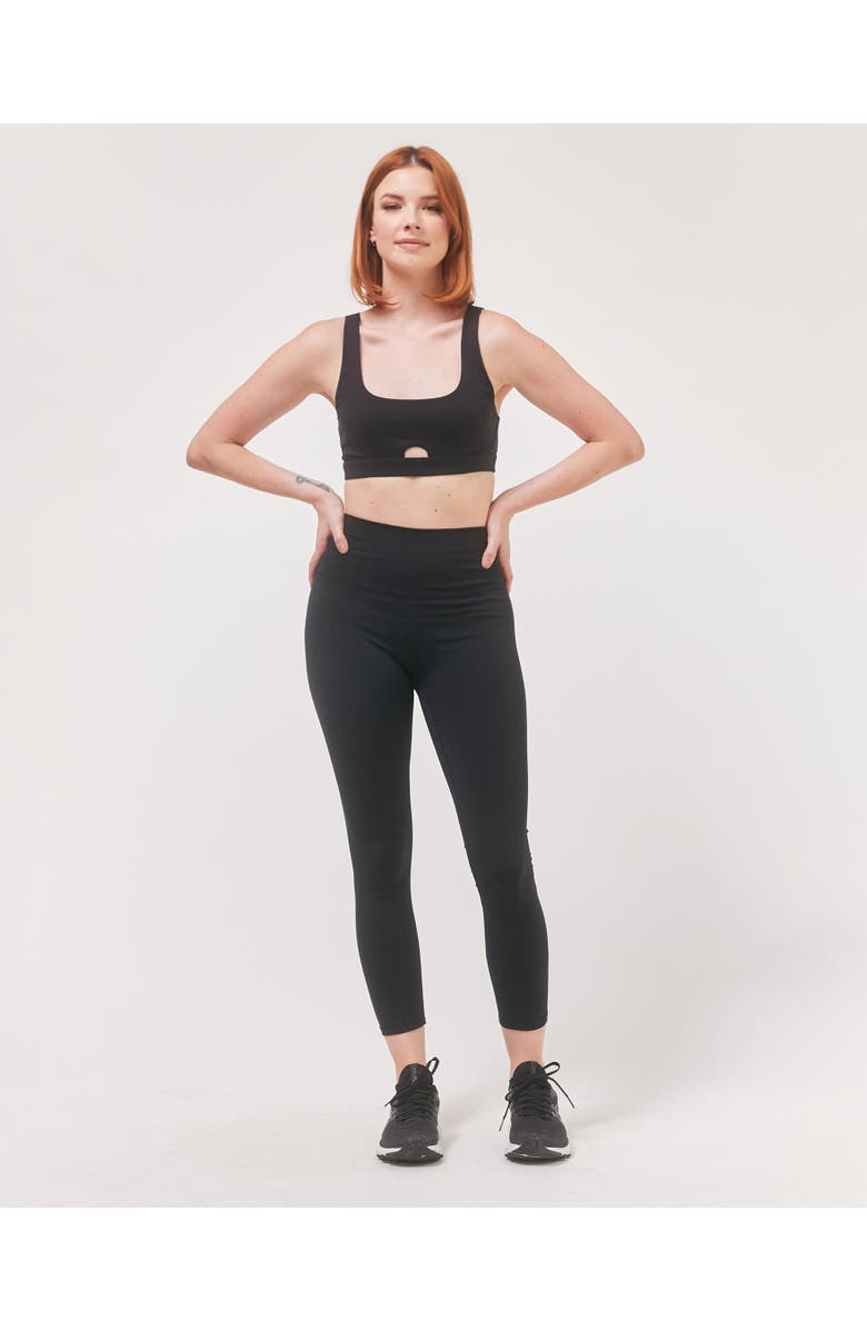 Rebody Active Hybrid Legging High Waist Crop Leggings 23", Alternate, color, Metropolis Black