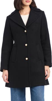 Kate Spade New York single breasted wool blend coat
