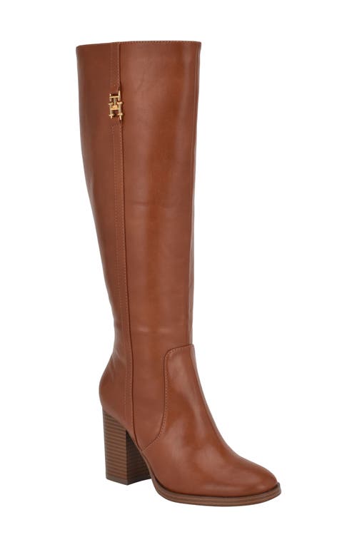 Tommy Hilfiger Ursy Womens Zipper Knee-high Boots In Tan