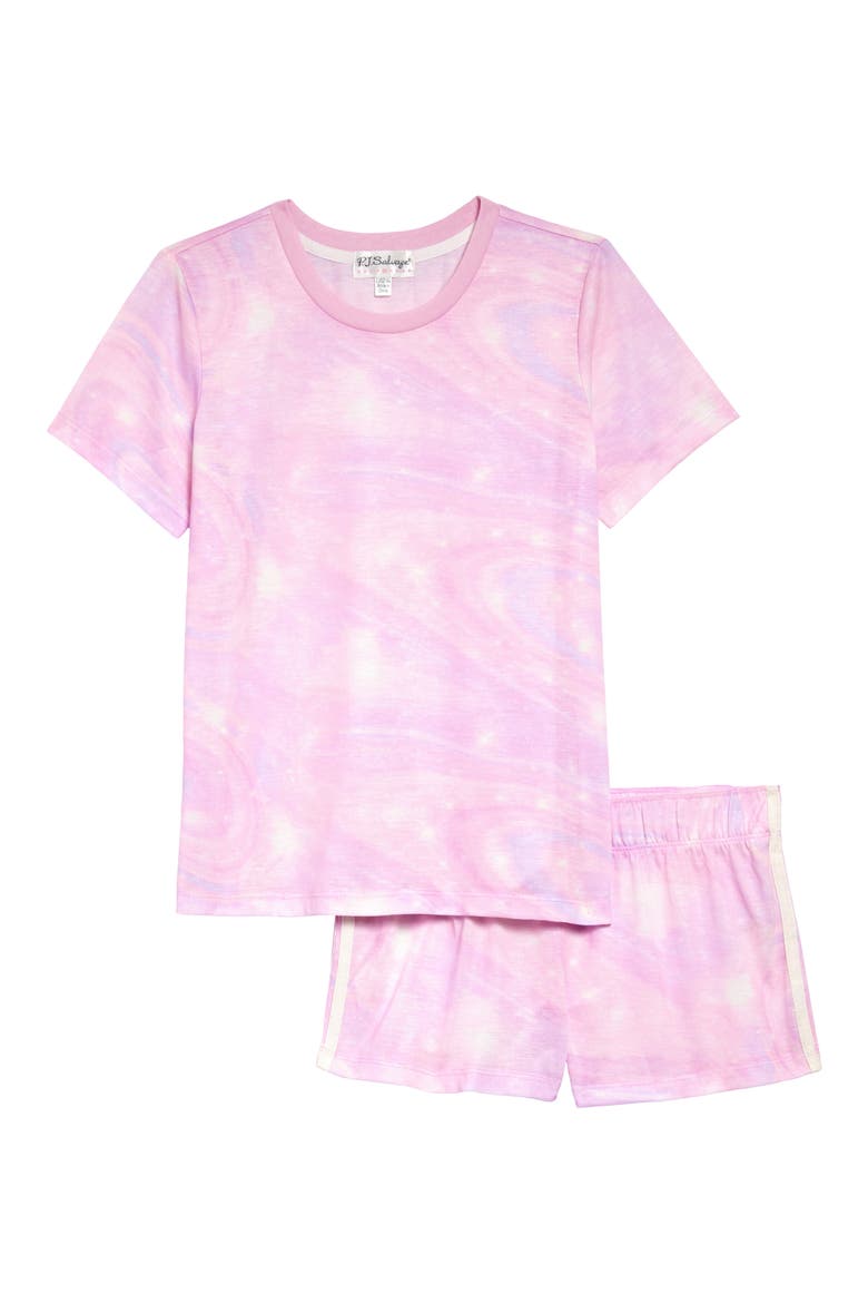 Tie Dye Two-Piece Pajamas, Main, color, PINK