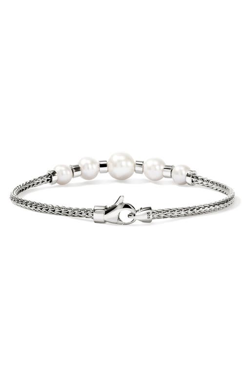 John Hardy Jh Essentials Pearl Station Bracelet In Metallic