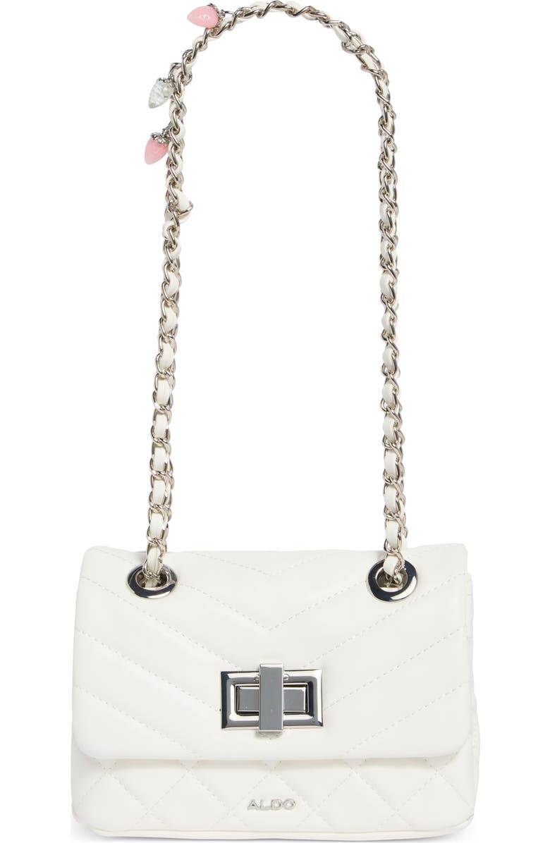 ALDO Alnilam Quilted Crossbody Bag, Main, color, White