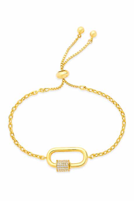 CZ Carabiner Bolo Bracelet