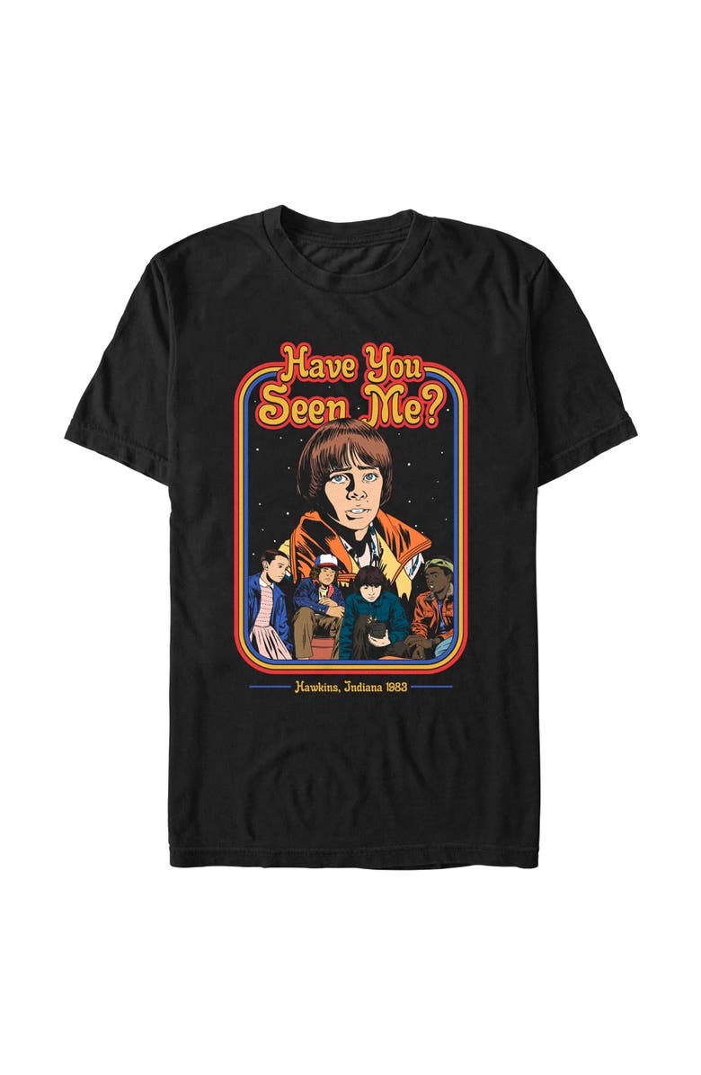 Stranger Things Men's Stranger Things Retro Will Have You Seen Me? Graphic T-Shirt, Alternate, color, Black