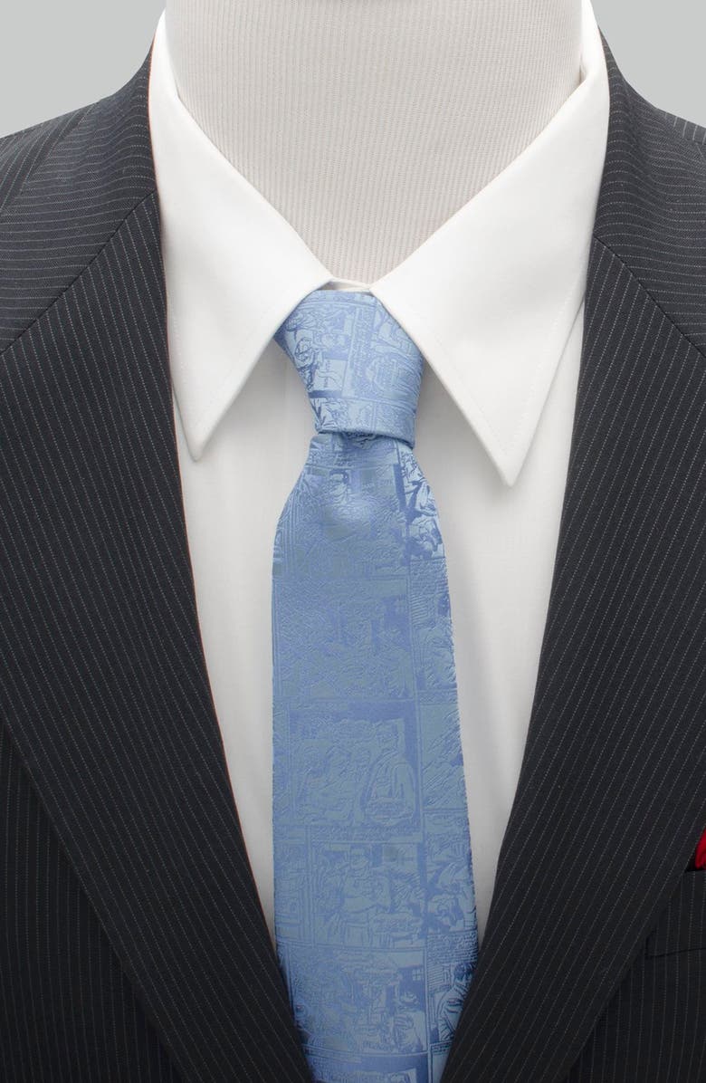 Cufflinks, Inc. Superman Comic Silk Tie, Alternate, color, Blue