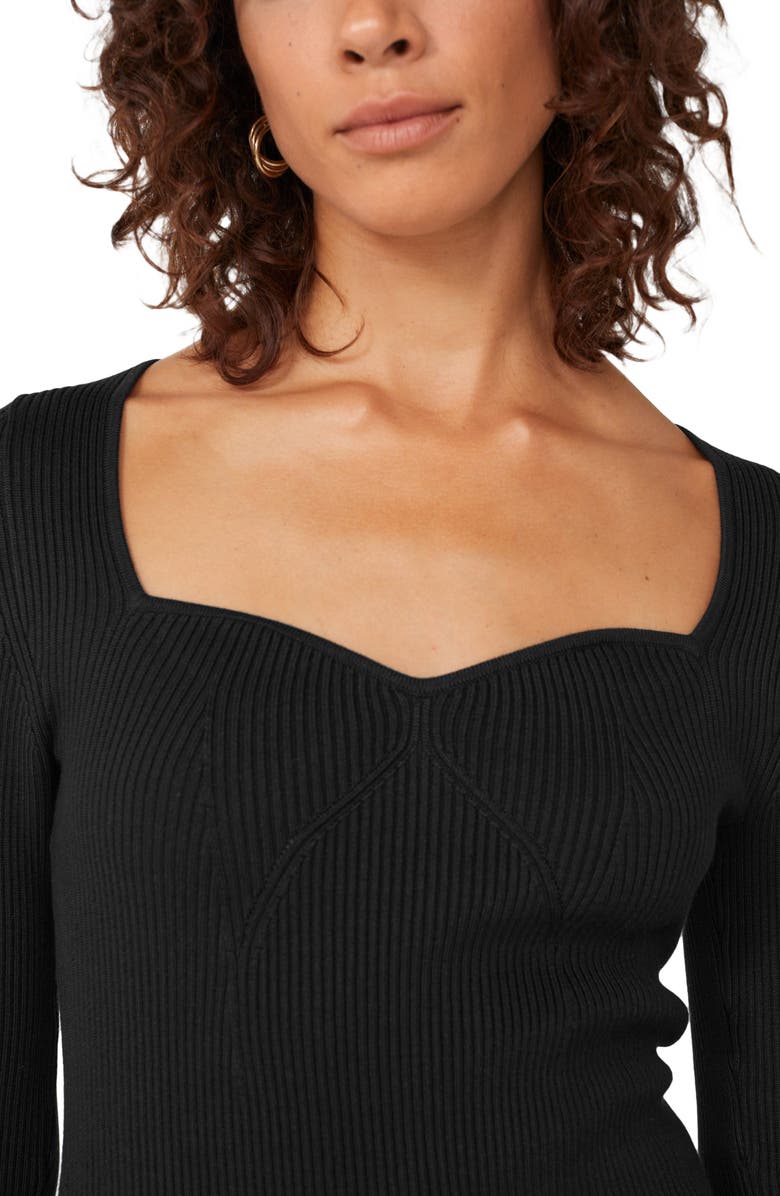 & Other Stories Bustier Long Sleeve Knit Minidress, Alternate, color, 