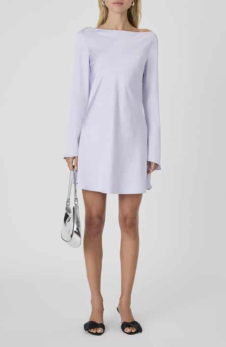 French Connection Ennis Long Sleeve Satin Minidress