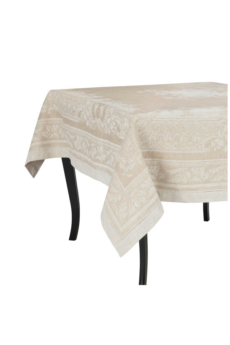 Filigree Tablecloth, Alternate, color, IVORY AND TAUPE