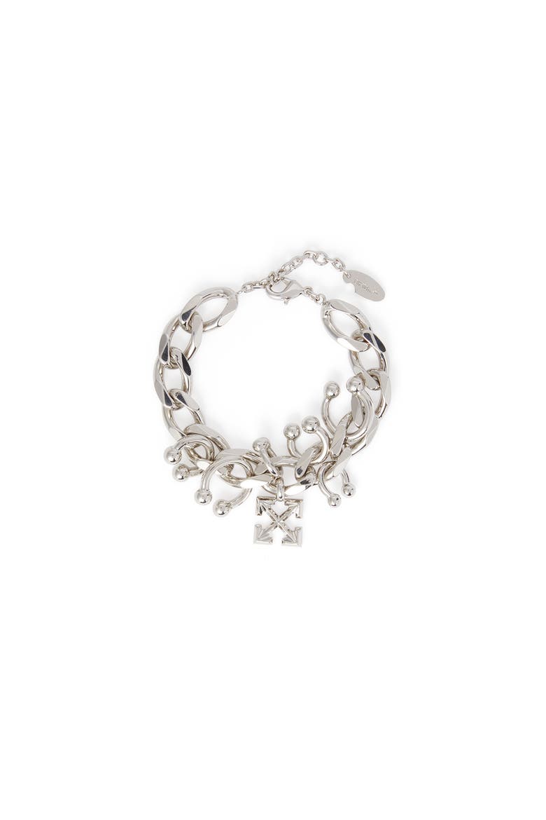Women's Piercing Arrow Chain Bracelet, Main, color, Silver