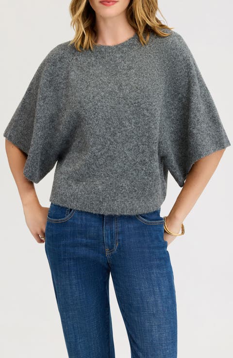 Short Sleeve Cape Sweater