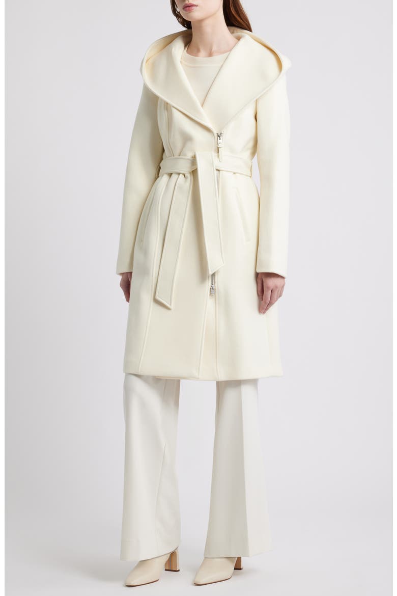 Shia-SLB 2-in-1 Double Face Wool Coat with Removable Bib, Alternate, color, CREAM