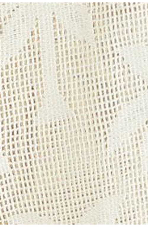 Next Palm Jacquard Mesh Button-up Shirt In Neutral