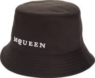 McQueen Logo Embroidered Bucket Hat