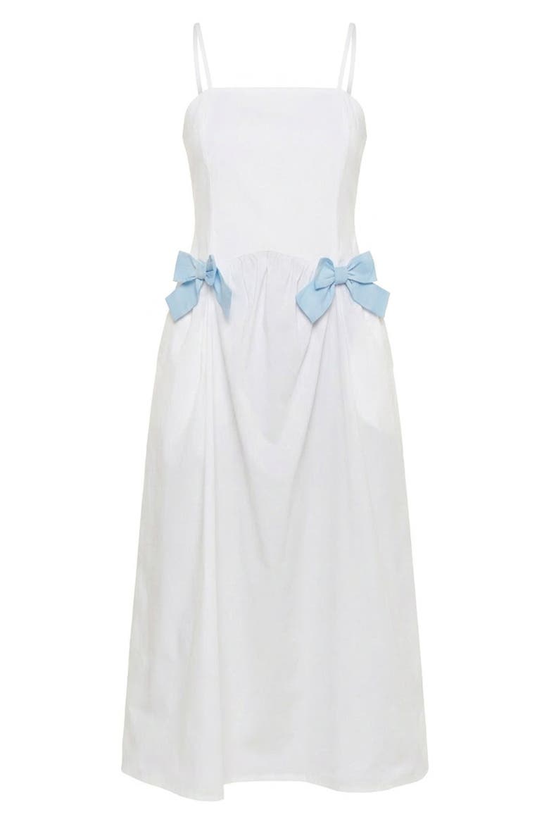 Maddy Sleeveless Stretch Cotton Midi Dress, Alternate, color, CRUDO