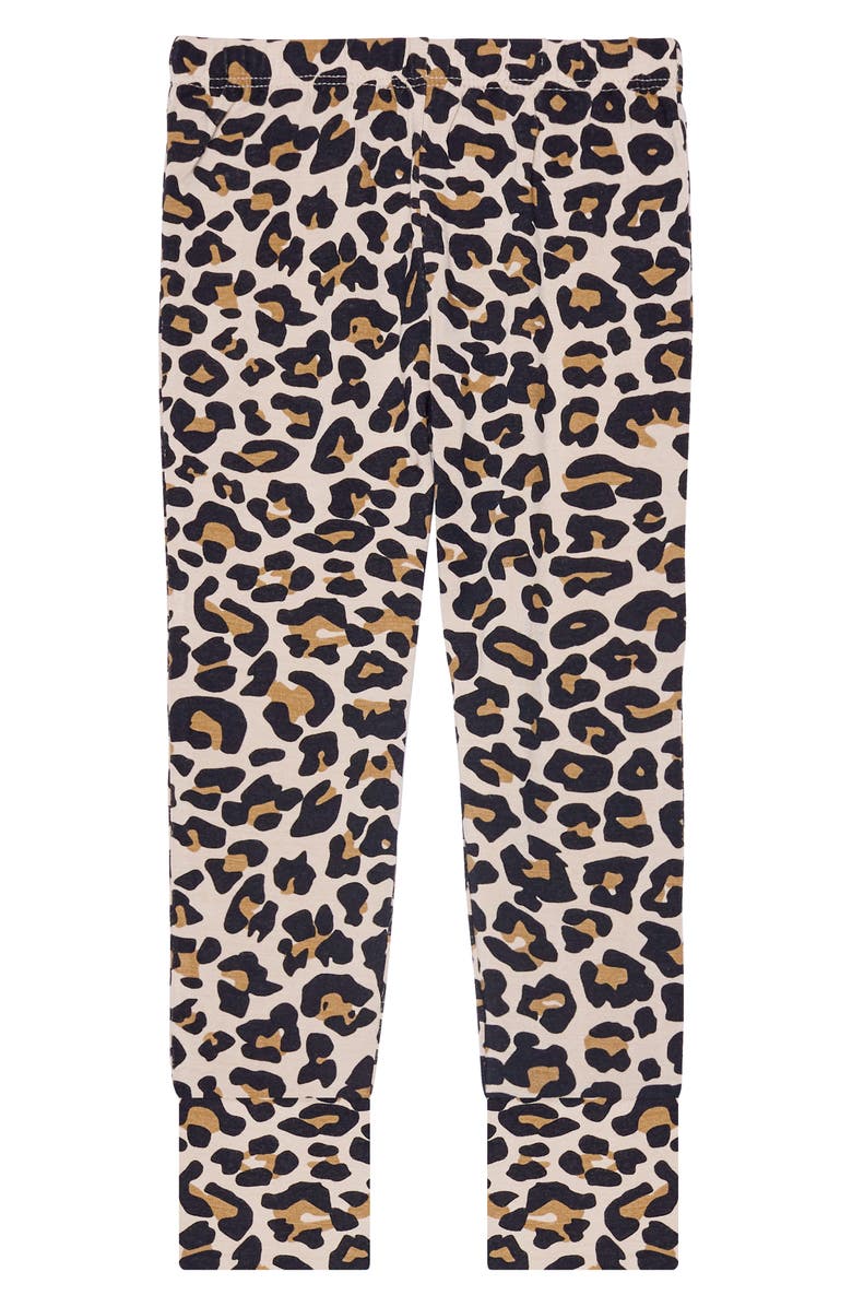 Posh Peanut Lana Leopard Long Sleeve Fitted Two-Piece Pajamas, Alternate, color,