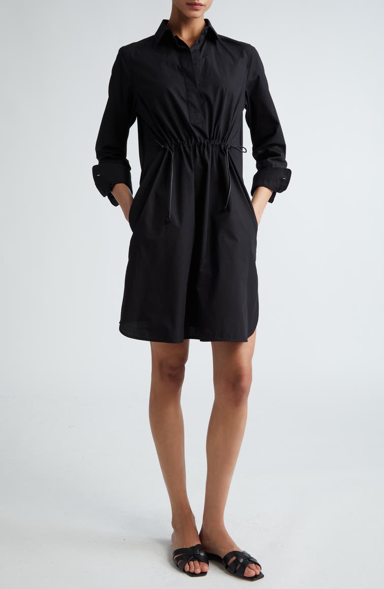 Max Mara Gathered Poplin Shirtdress, Main, color,