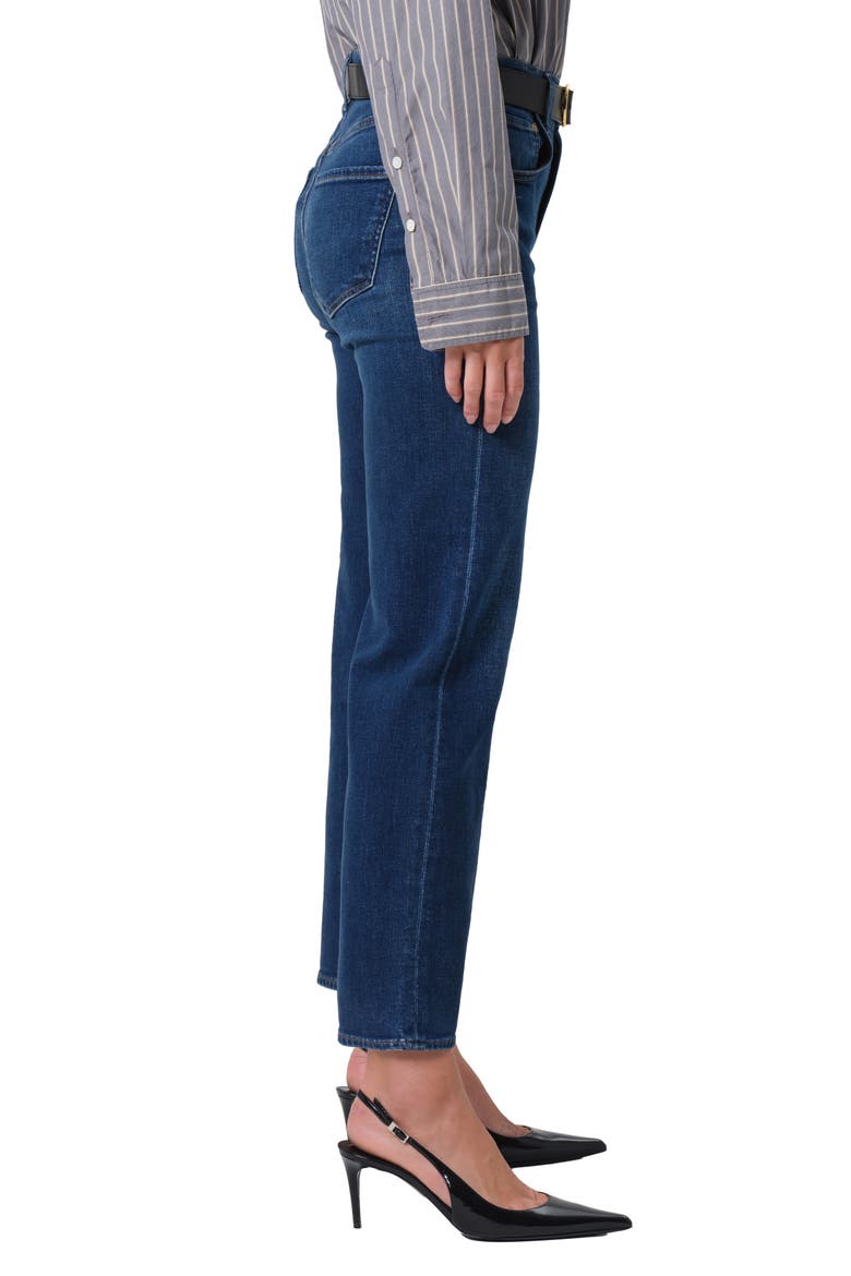 Delfina High Waist Ankle Straight Leg Jeans, Alternate, color, PIERRE LIGHT INDIGO