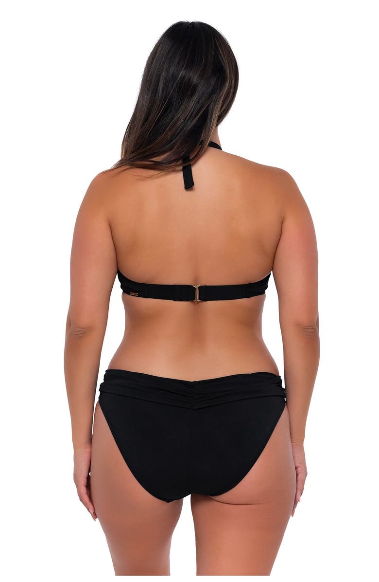 Sunsets Muse Halter Bikini Swimsuit Top - D Cup, Alternate, color, Black