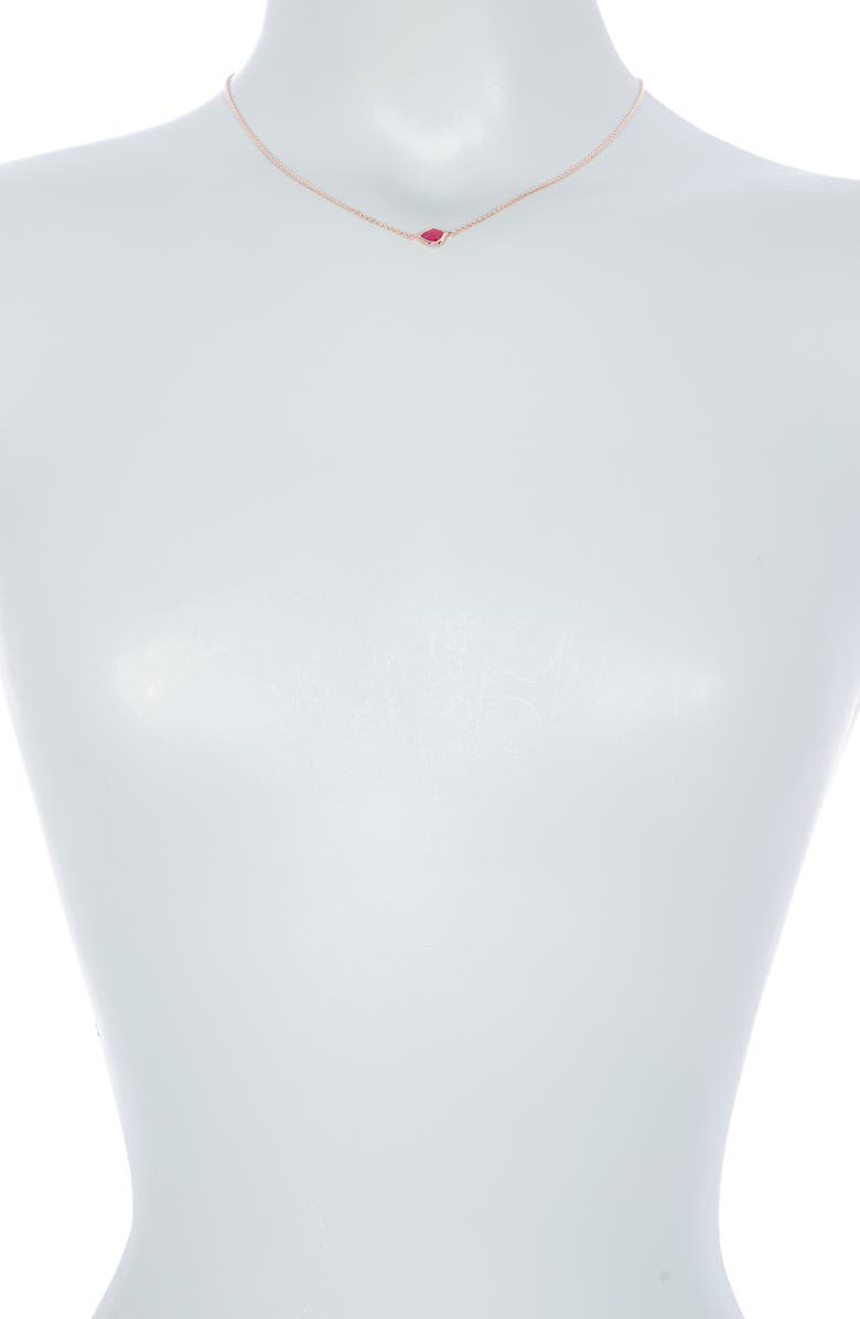 Monica Vinader Siren 18K Rose Gold Vermeil Pink Quartz Mini Nugget Pendant Necklace, Alternate, color, 18Ct Rose Gold Vermeil