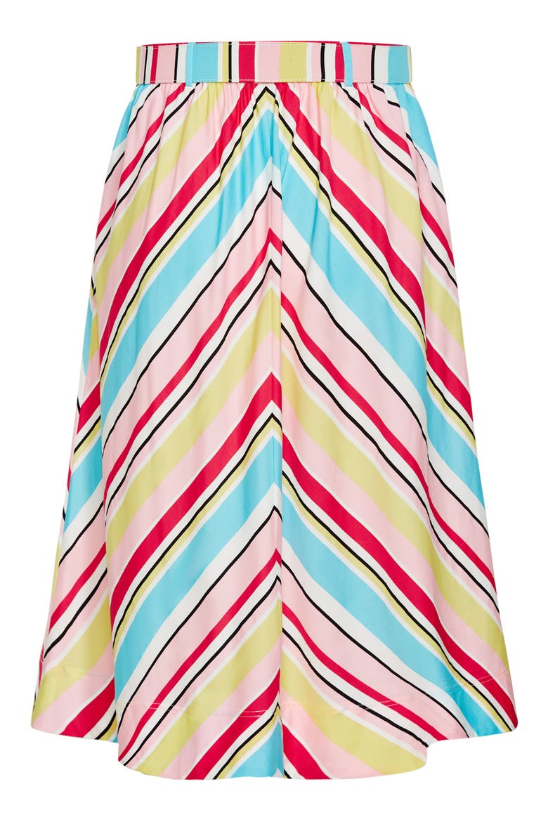 Sevyn Stripe Belted Midi Skirt, Alternate, color, BLUE STRIPE DELIGHT