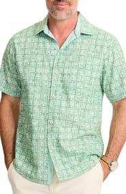 Tommy Bahama Coastal Ease Carrico Tiles IslandZone® Short Sleeve Button-Up Shirt