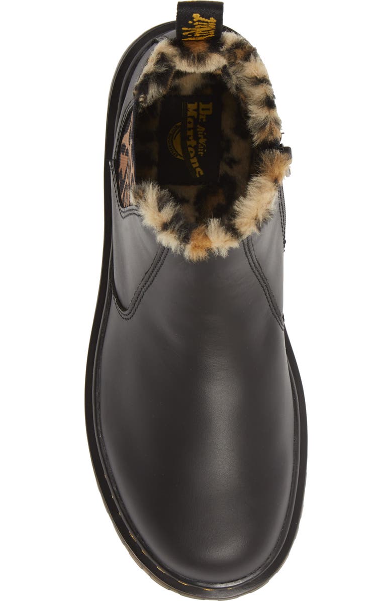 Dr. Martens Kids' Leonore Faux Fur Lined Chelsea Boot, Alternate, color,