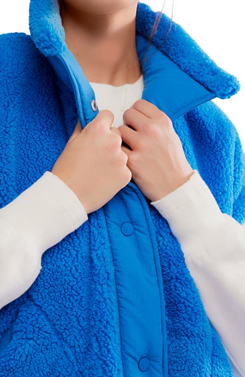 Free People Scout It Out Fleece Vest In Blue