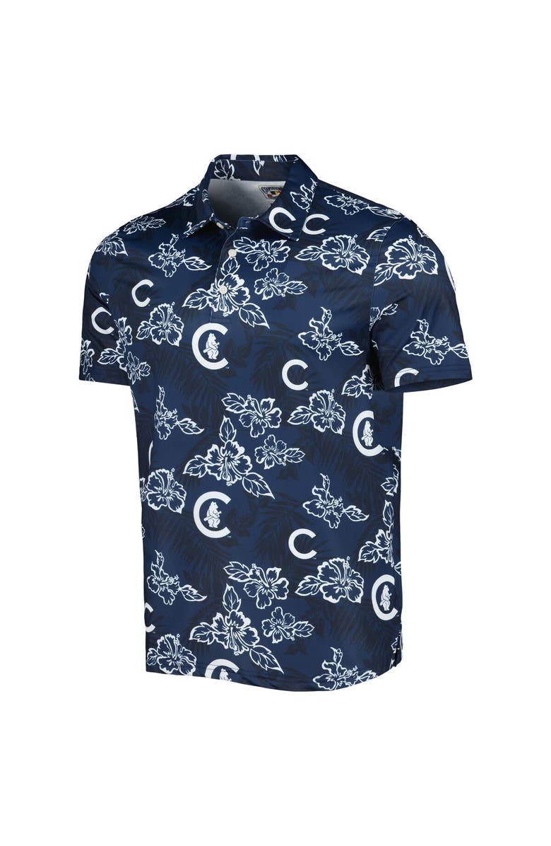 Reyn Spooner Men's Reyn Spooner Navy Chicago Cubs Cooperstown Collection Puamana Print Polo, Alternate, color, Navy