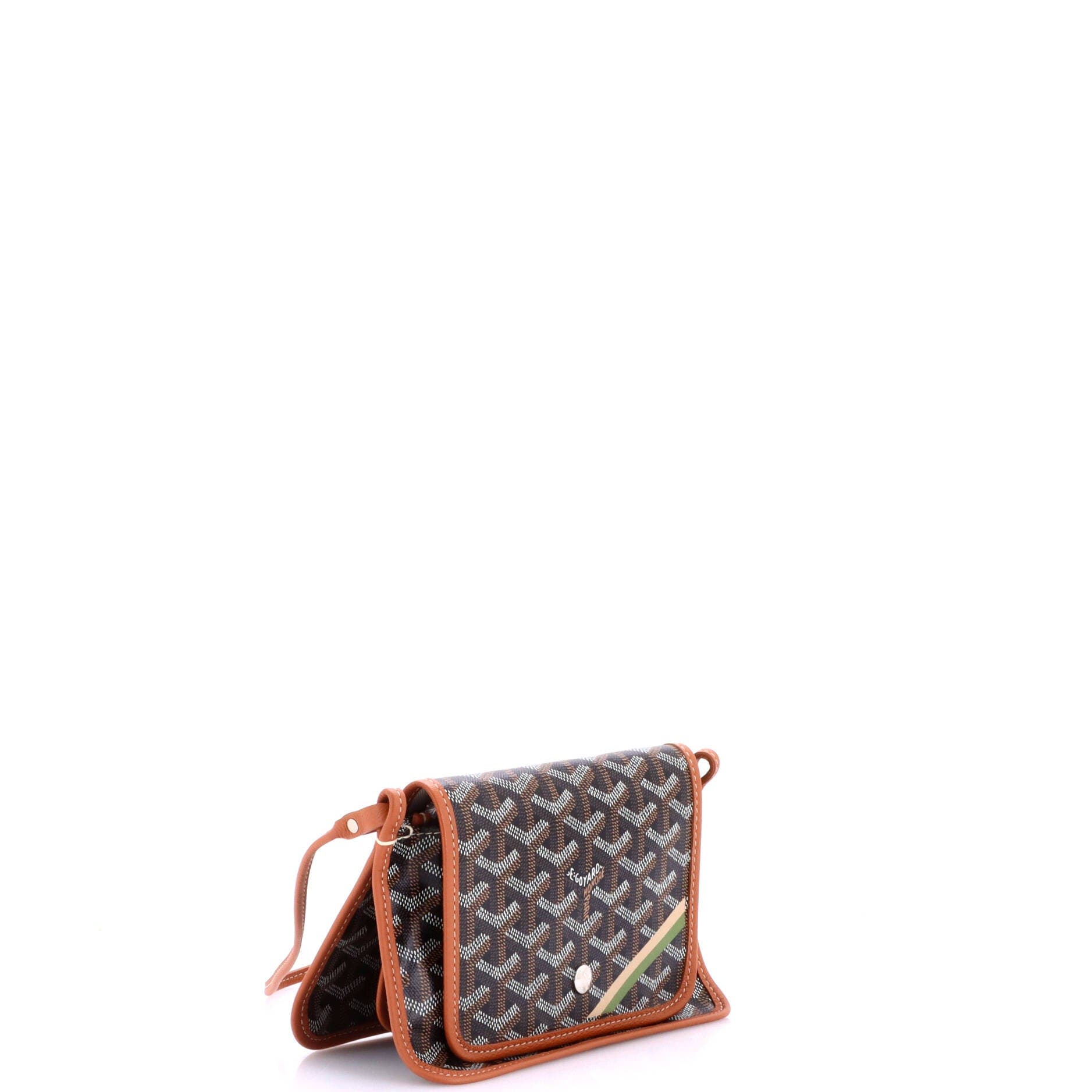 Plumet Clutch Wallet Printed Coated Canvas, Alternate, color, Brown