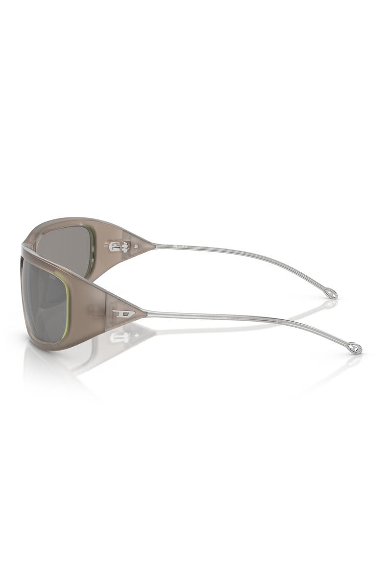 61mm Oval Sunglasses, Alternate, color, SHINY OPAL GREY/ MIRROR GREY