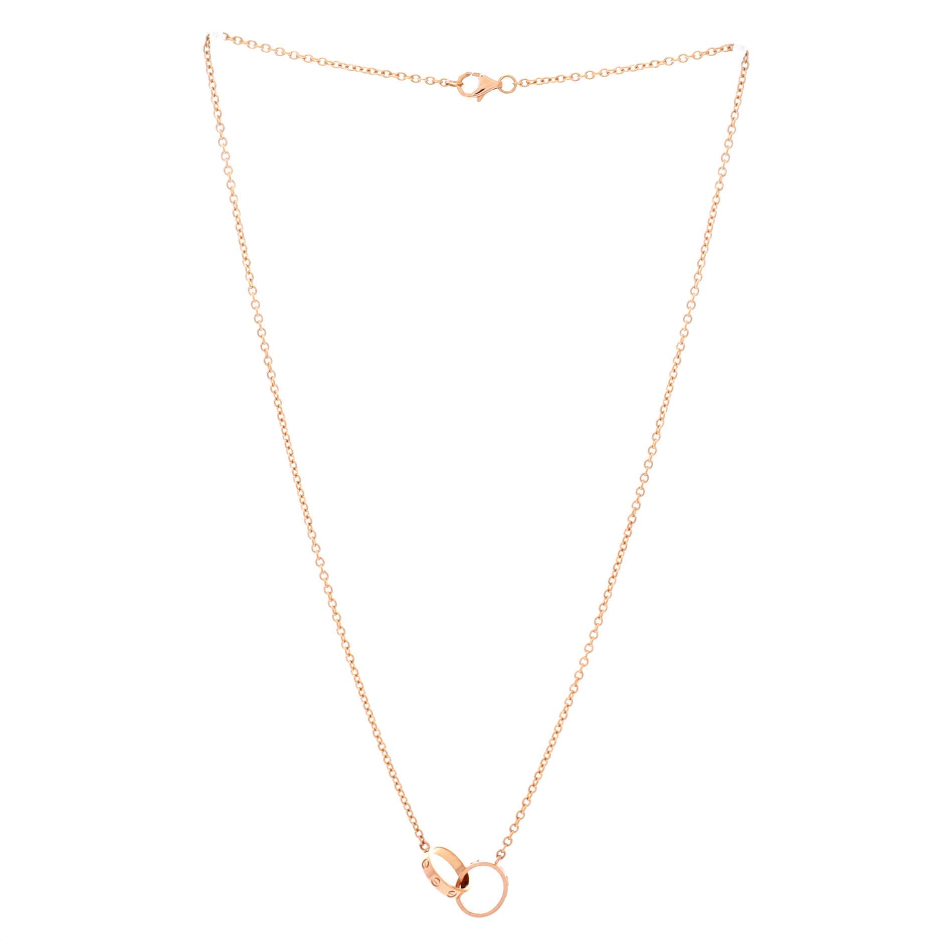 Love Interlocking Necklace 18K Rose Gold, Alternate, color, Metallic Gold