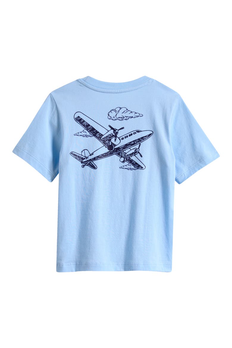 Kids' Airplane Graphic T-Shirt, Alternate, color, PASTEL BLUE