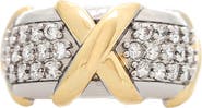 RIVKA FRIEDMAN Two-Tone Pavé Cubic Zirconia Band Ring