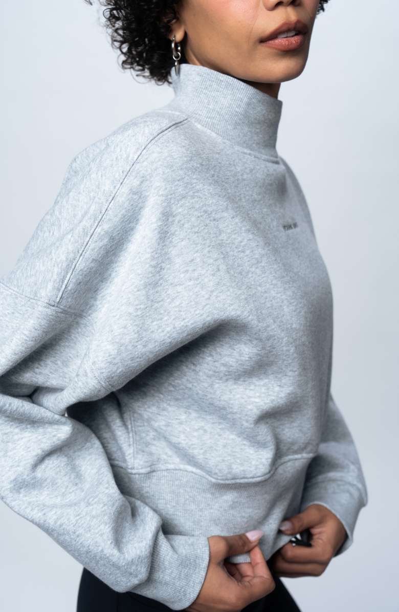 Sierra Madre Golf SportFleece Mock Neck Pullover, Alternate, color, Heather Grey