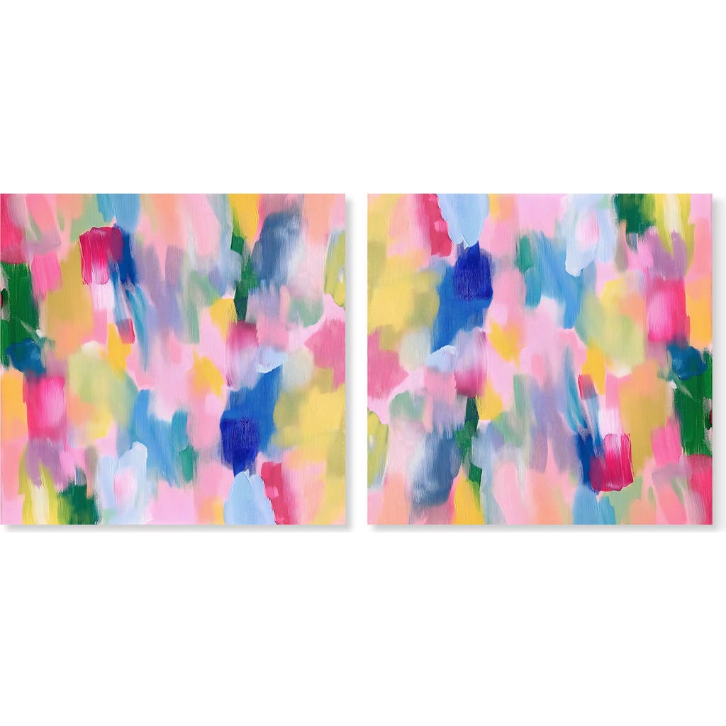Wynwood Studio Set Of 2 Colorful Rhythm Canvas Wall Art In Blue