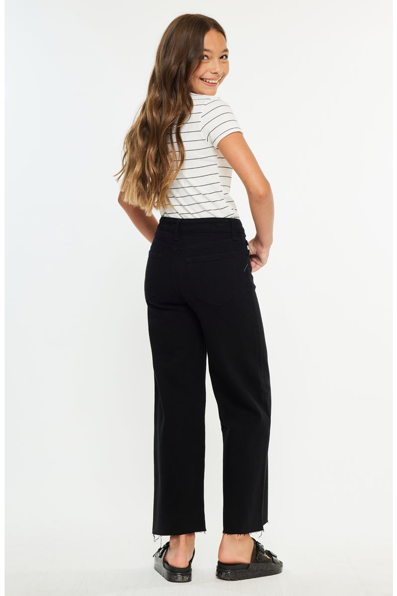 Berlin High Rise Crop Wide Leg Jeans, Alternate, color, Black