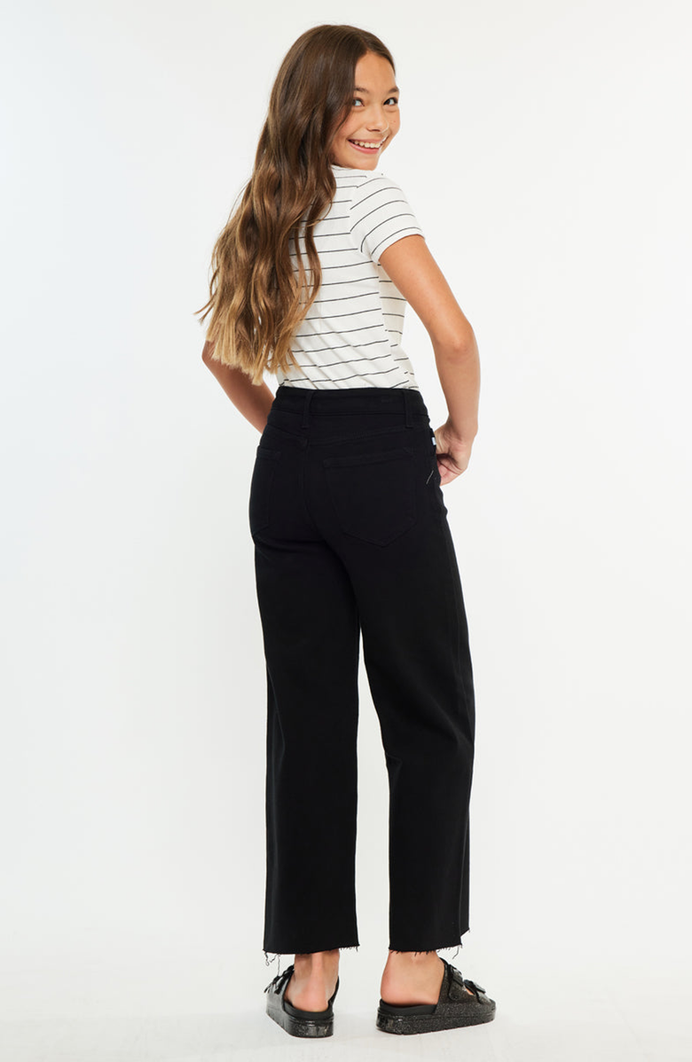 KanCan Berlin High Rise Crop Wide Leg Jeans, Alternate, color, Black