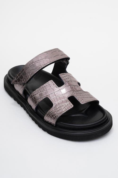 Forever & Always Shoes Loana Leather Slide Sandal In Multi