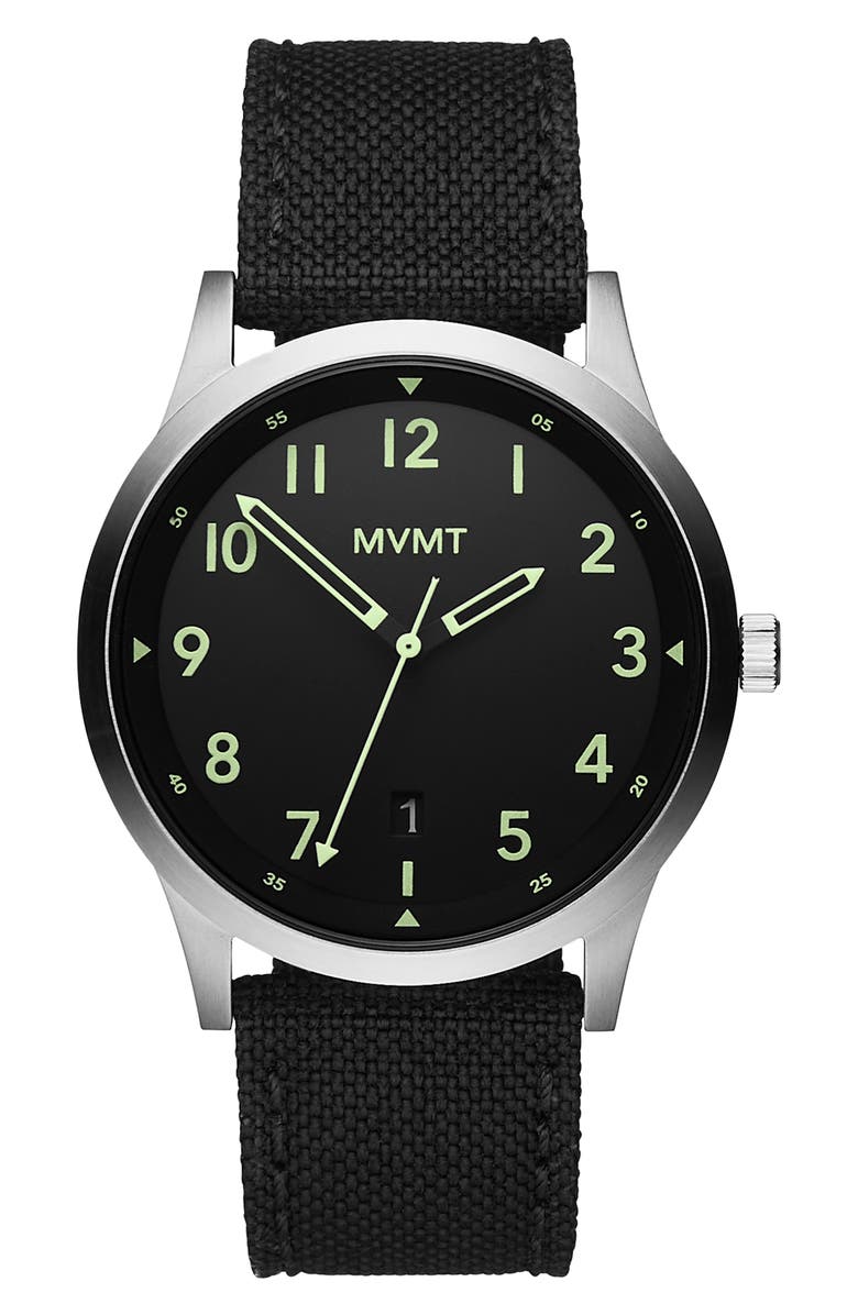 MVMT WATCHES MVMT Field Canvas Strap Watch, 41mm, Main, color, 