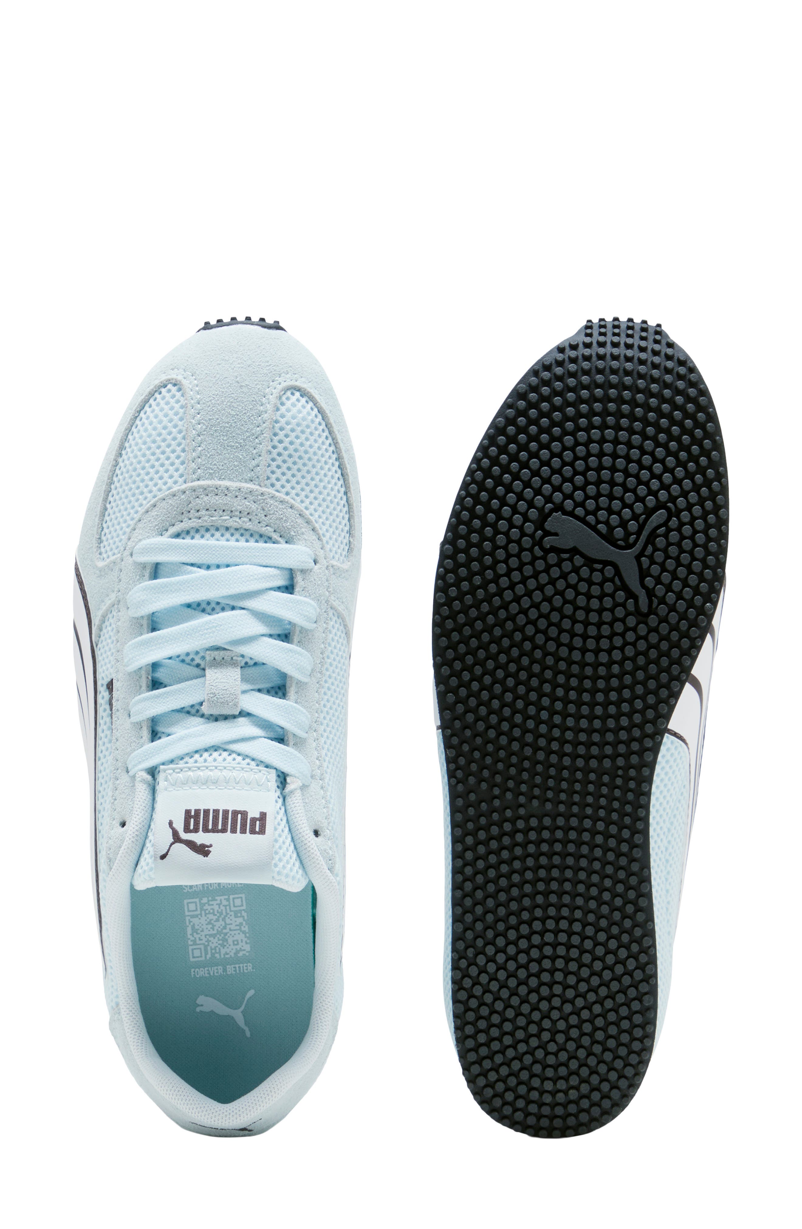 ST Track Sneaker, Alternate, color, AQUA GLOW/ WHITE/ CHOCOLATE