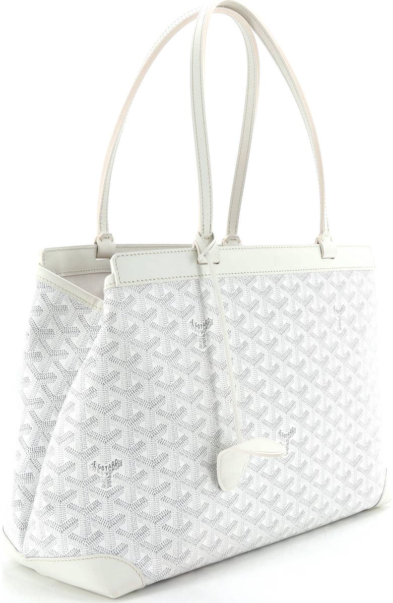 Pre-Owned Goyard Bellechasse Bag Coated Canvas PM, Alternate, color, White