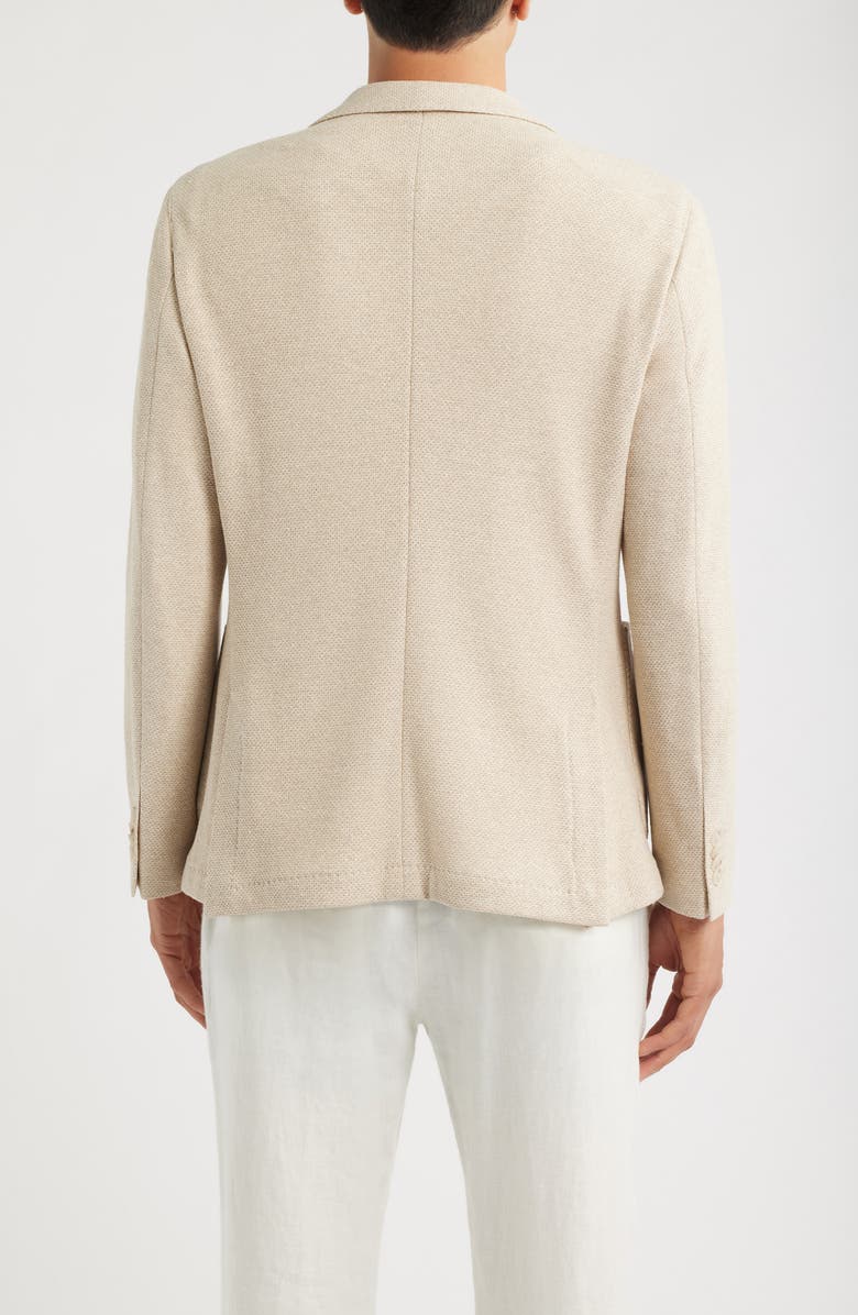 BOSS Hanry Slim Fit Knit Cotton Blend Sport Coat, Alternate, color, Open Beige