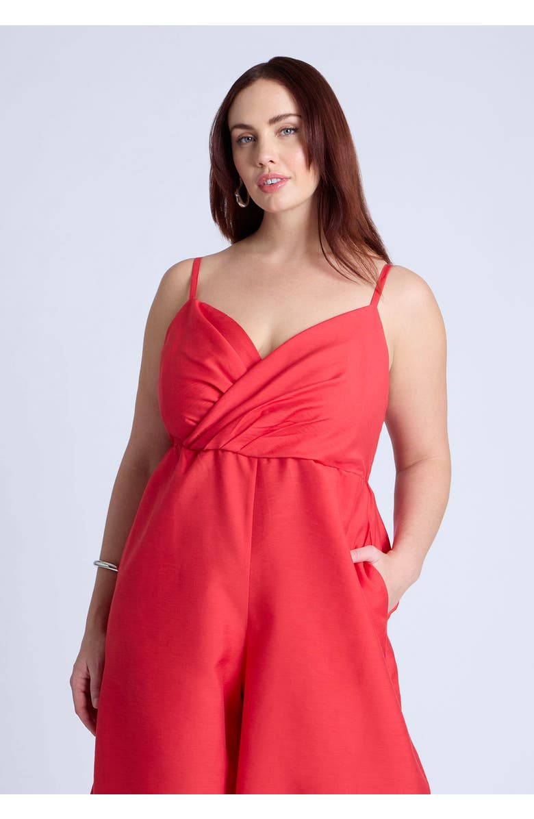 ELOQUII Wide Leg Jumpsuit, Alternate, color, Red