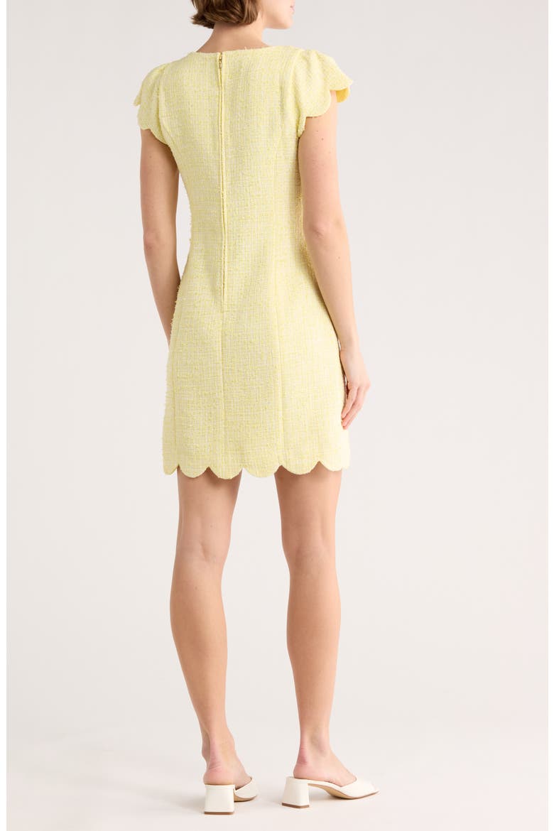 Maisley Bouclé Shift Dress, Alternate, color, FINCH YELLOW CHIC CHICK BOUCLE
