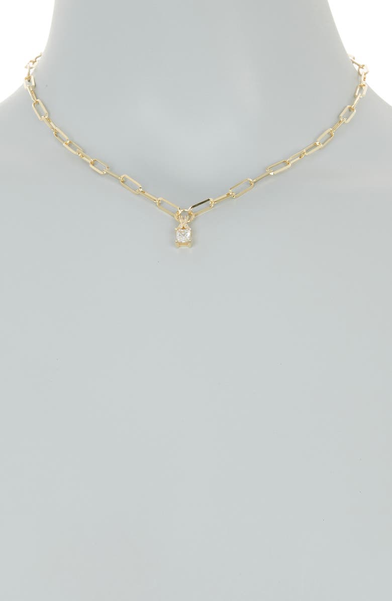 MESHMERISE Princess Cut Diamond Pendant Necklace - 0.10 ctw, Alternate, color, Yellow