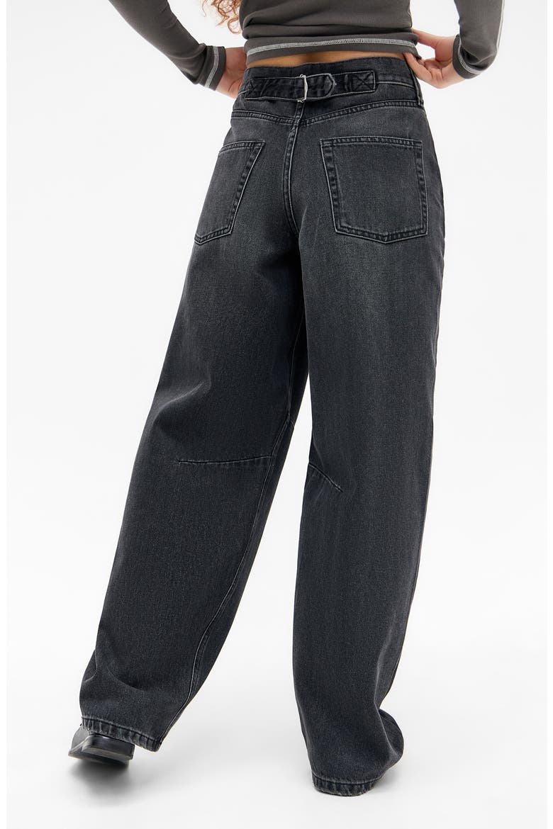 Logan High Waist Baggy Wide Leg Jeans, Alternate, color, BLACK