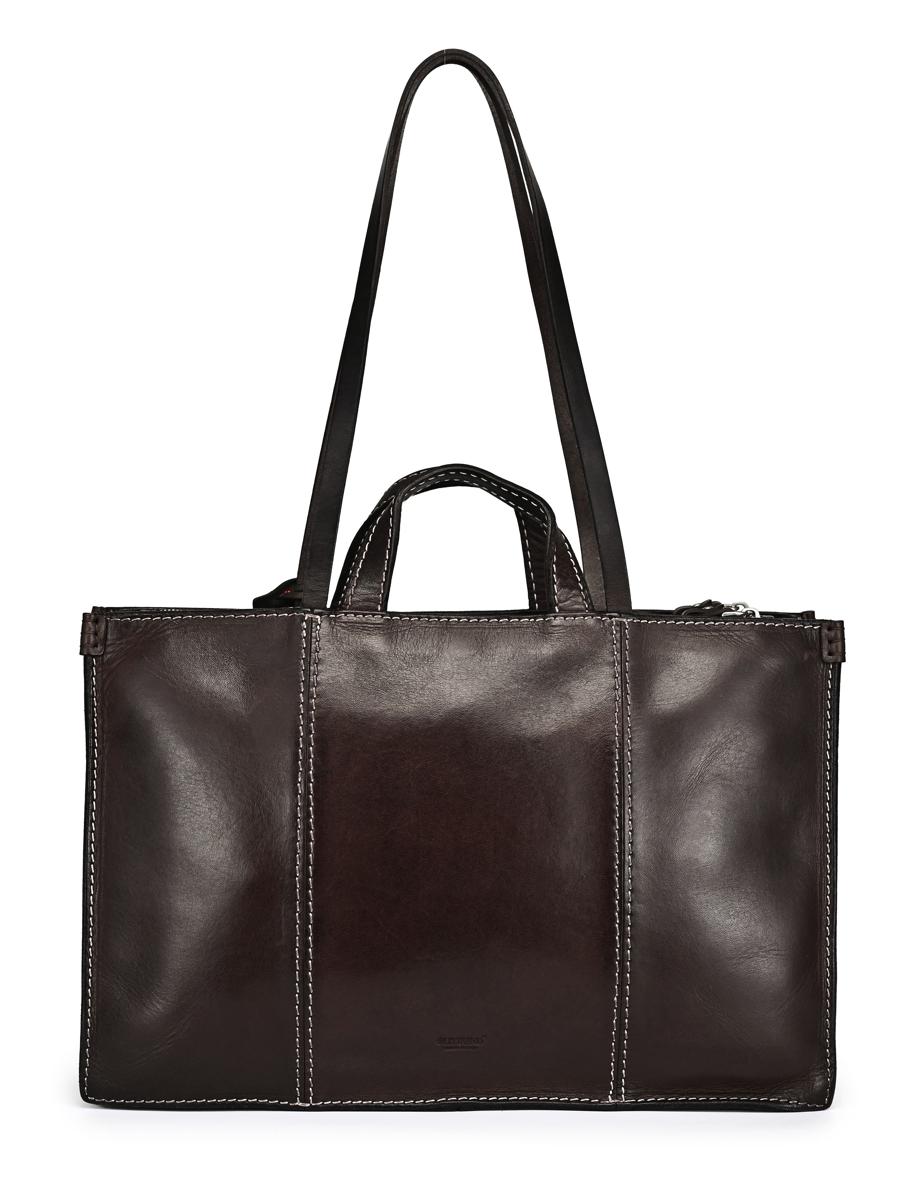 Freesia Genuine Leather Structured Carryall Tote, Alternate, color, Taupe