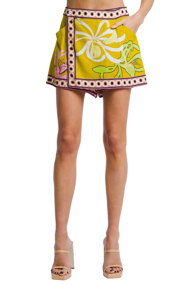 CIEBON Elara Linen Blend Miniskort, Alternate, color, 