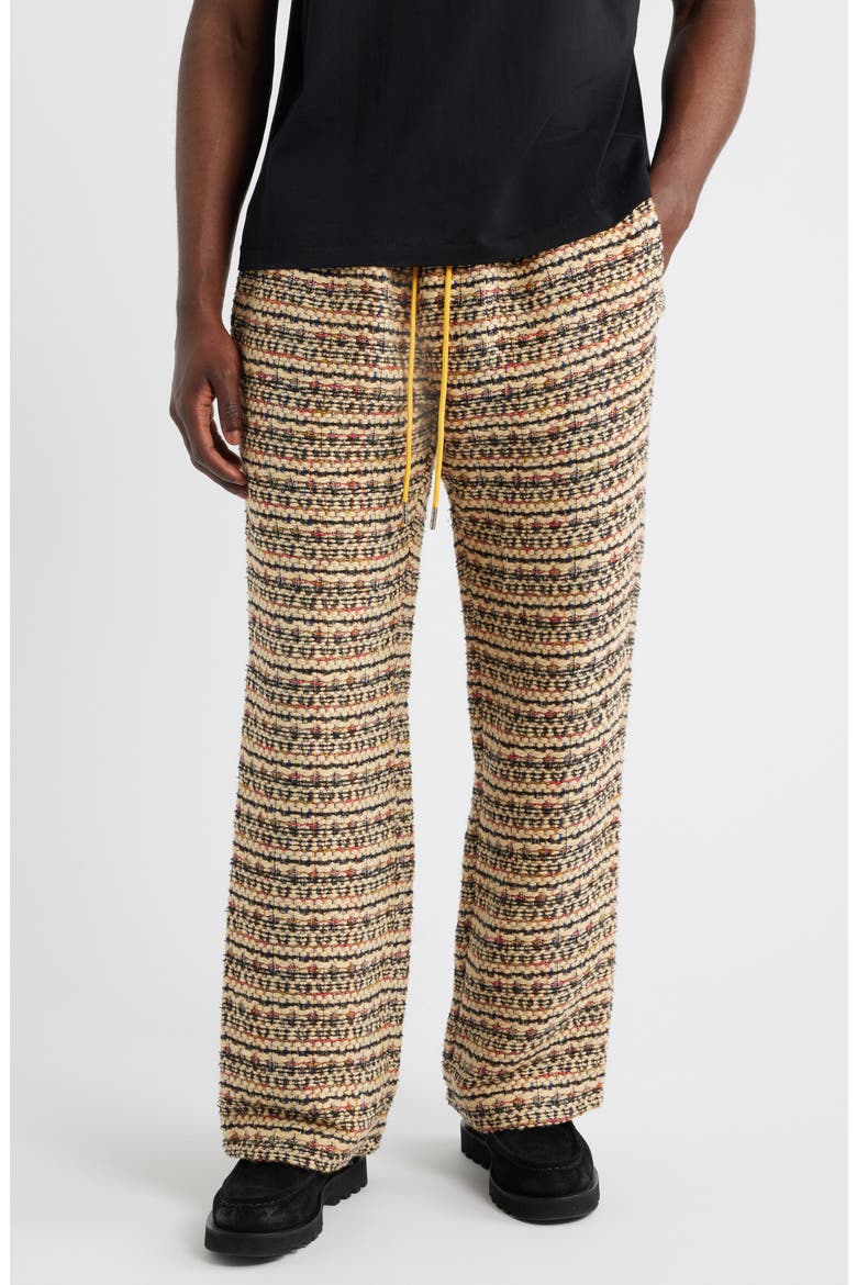 Tweed Drawstring Pants, Main, color, TAN MULTI