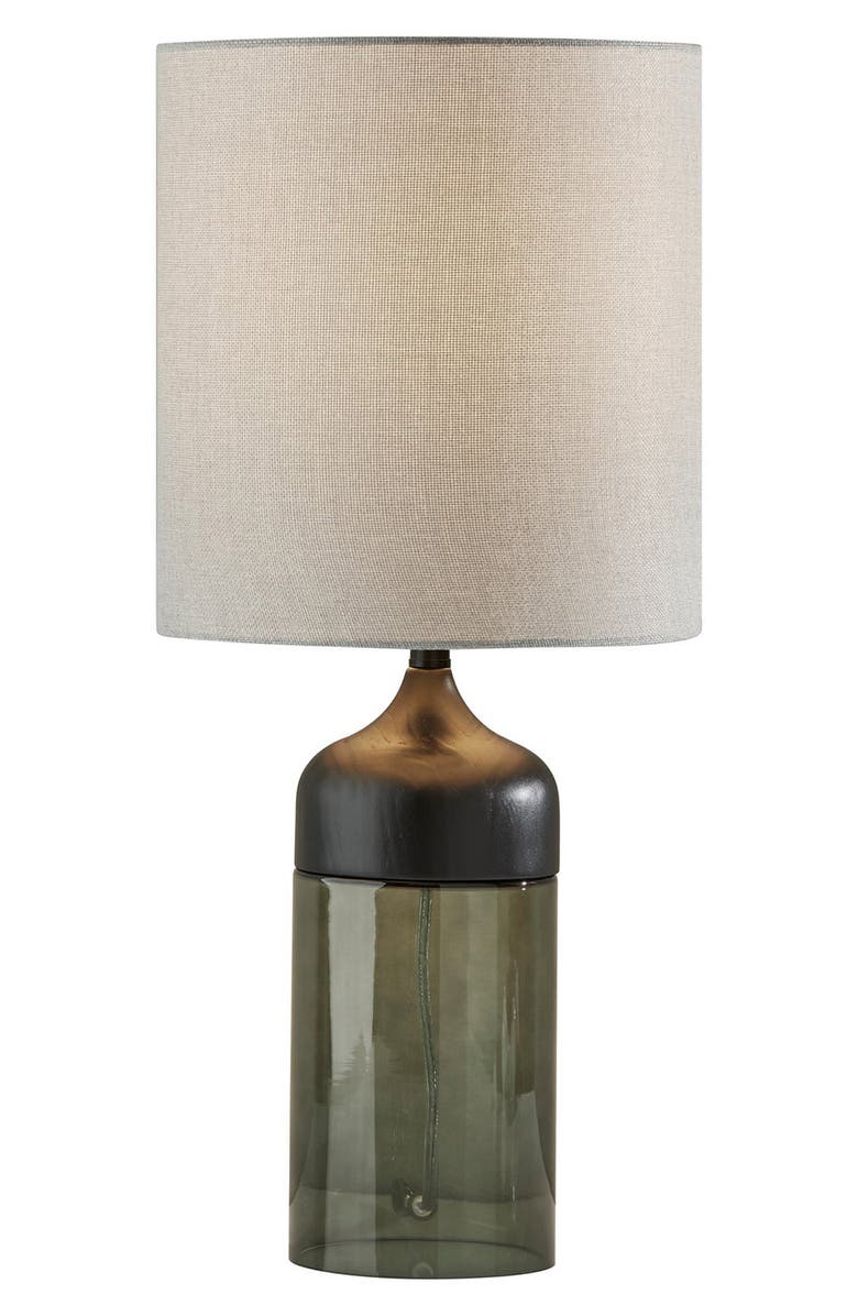 ADESSO LIGHTING Marina Tall Table Lamp, Main, color, Black With Smoked Glass